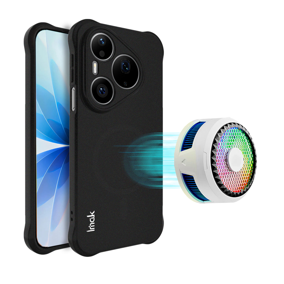 IMAK för Huawei Pura 90s Pro 5G / Huawei Pura 90 Pro Magnetiskt Skal Stötsäker Airbag TPU mobilskal