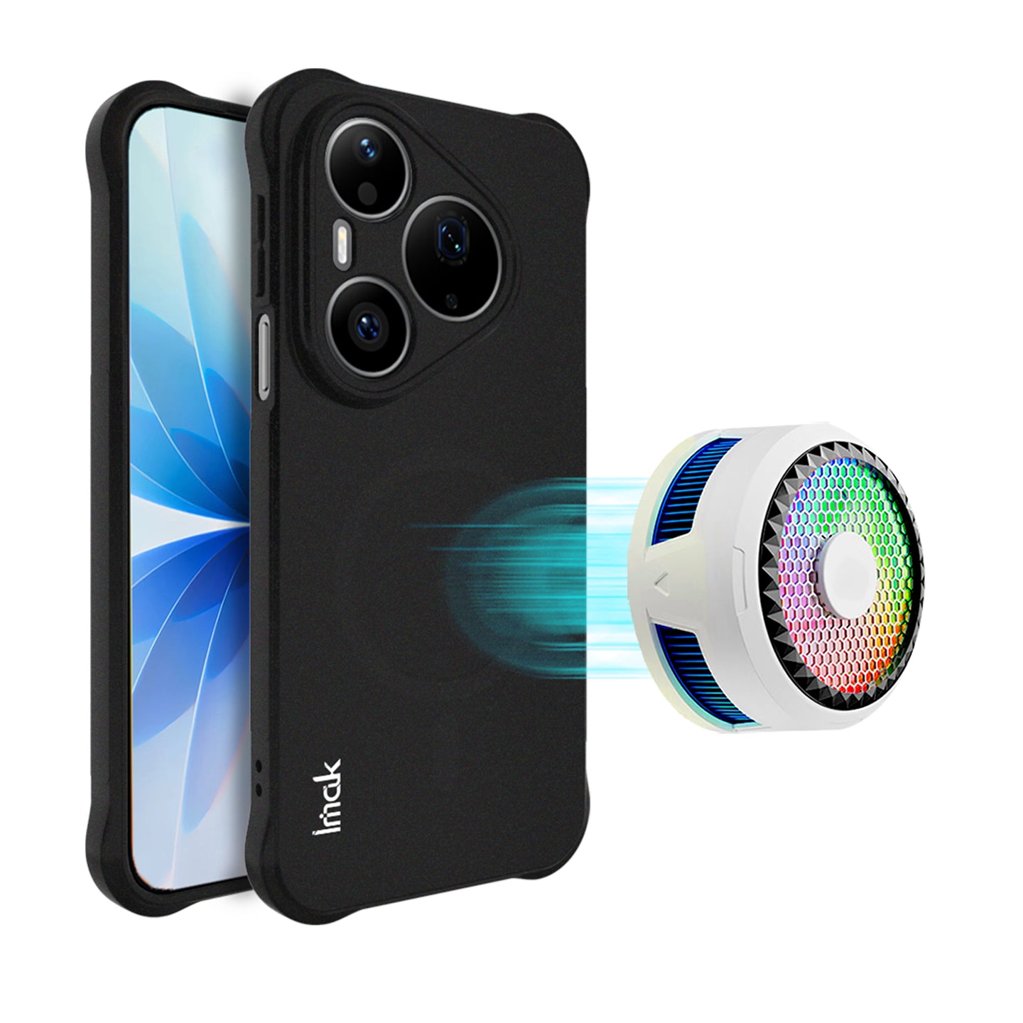 IMAK för Huawei Pura 90s Pro 5G / Huawei Pura 90 Pro Magnetiskt Skal Stötsäker Airbag TPU mobilskal