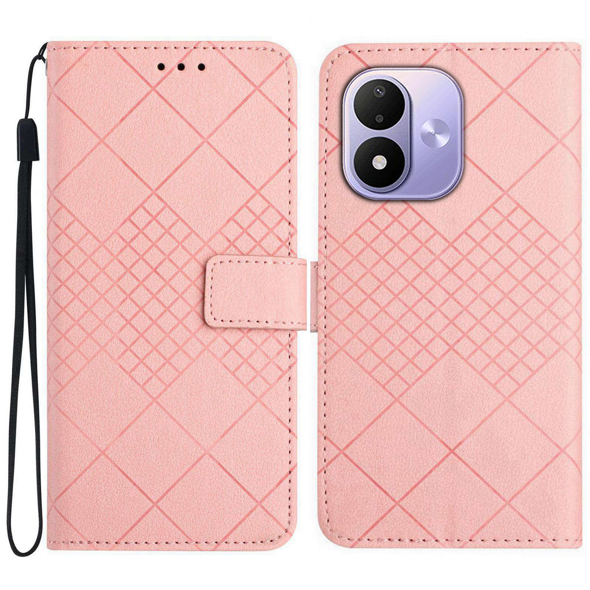 Xiaomi Redmi Note 17 5G (Global) / Xiaomi Redmi Note 17 (Indien/Kina) 5G / Xiaomi Redmi Note 17 4G (Global) pung-etui med tryk, PU-læder, foldbart mobilcover