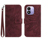 For Xiaomi Redmi Note 17 5G (Global) / Xiaomi Redmi Note 17 (India/China) 5G / Xiaomi Redmi Note 17 4G (Global) Case Sunflower Imprint Leather Wallet Phone Cover with Wrist Strap