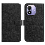 Xiaomi Redmi Note 17 5G (Global) / Xiaomi Redmi Note 17 (Indien/Kina) 5G / Xiaomi Redmi Note 17 4G (Global) pung-etui med litchitekstur, ægte okselæder og foldbart mobilcover