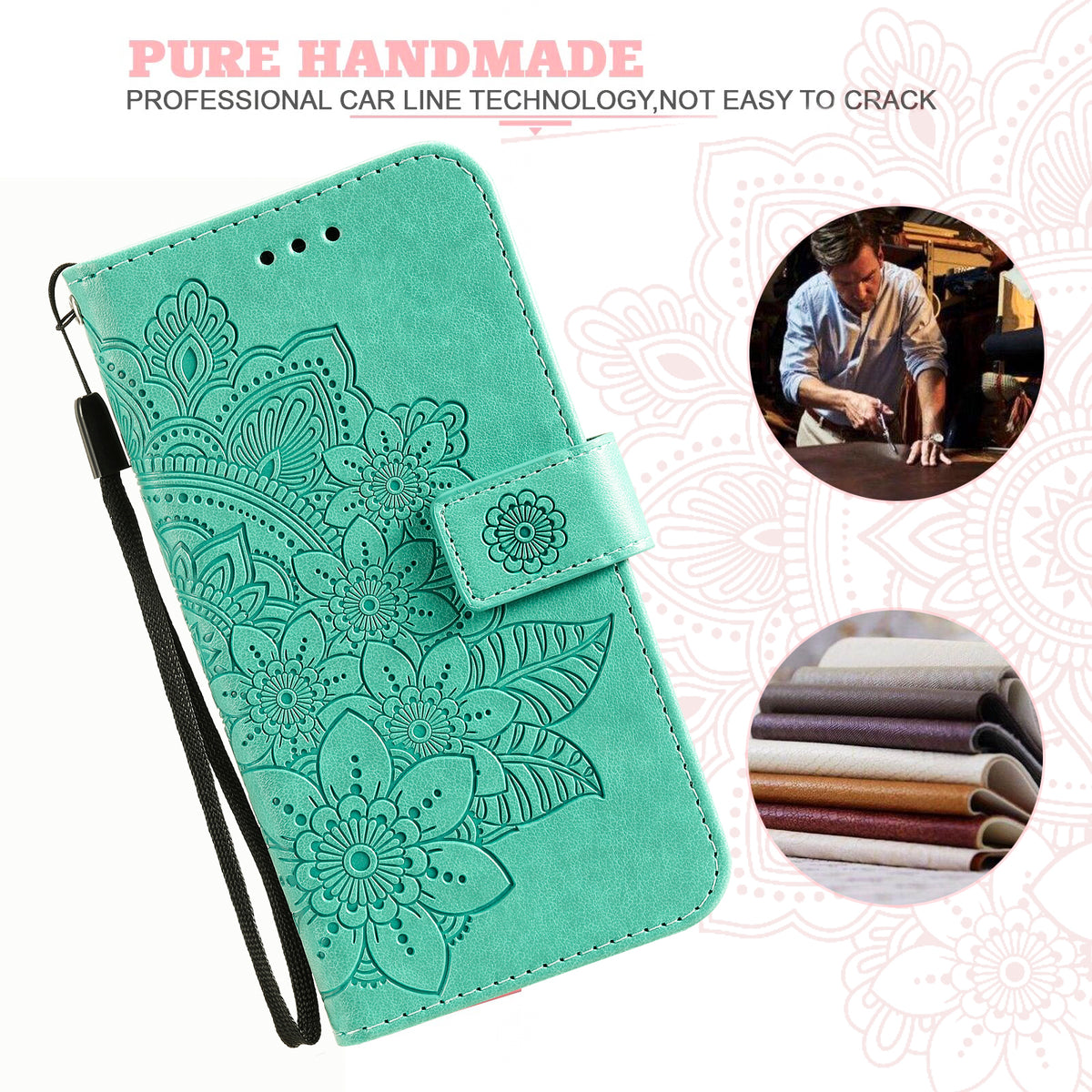 For Huawei nova 16 SE 5G Case Floral Pattern PU Leather Wallet Stand Phone Cover