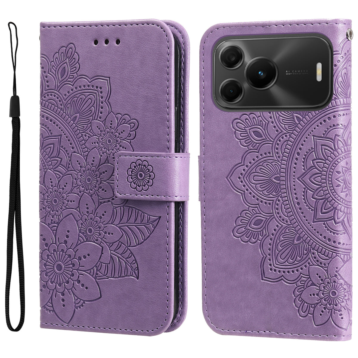 For Huawei nova 16 SE 5G Case Floral Pattern PU Leather Wallet Stand Phone Cover
