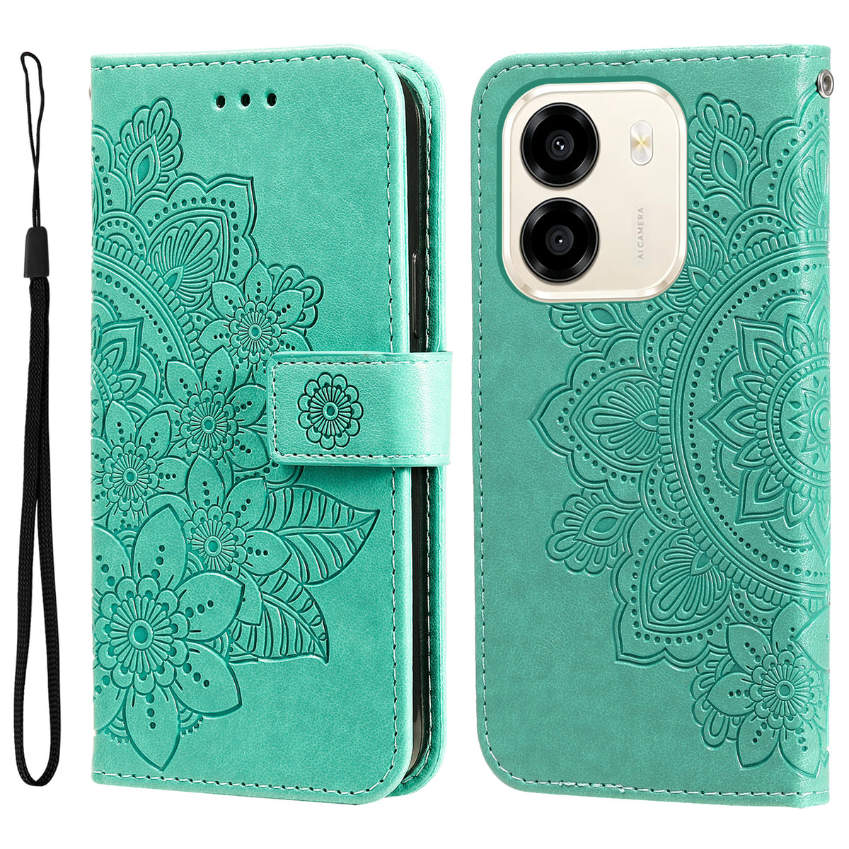 For Honor X7e 4G / Honor Play 80 Plus 5G / Honor X6e 4G Case Floral Pattern PU Leather Wallet Stand Phone Cover