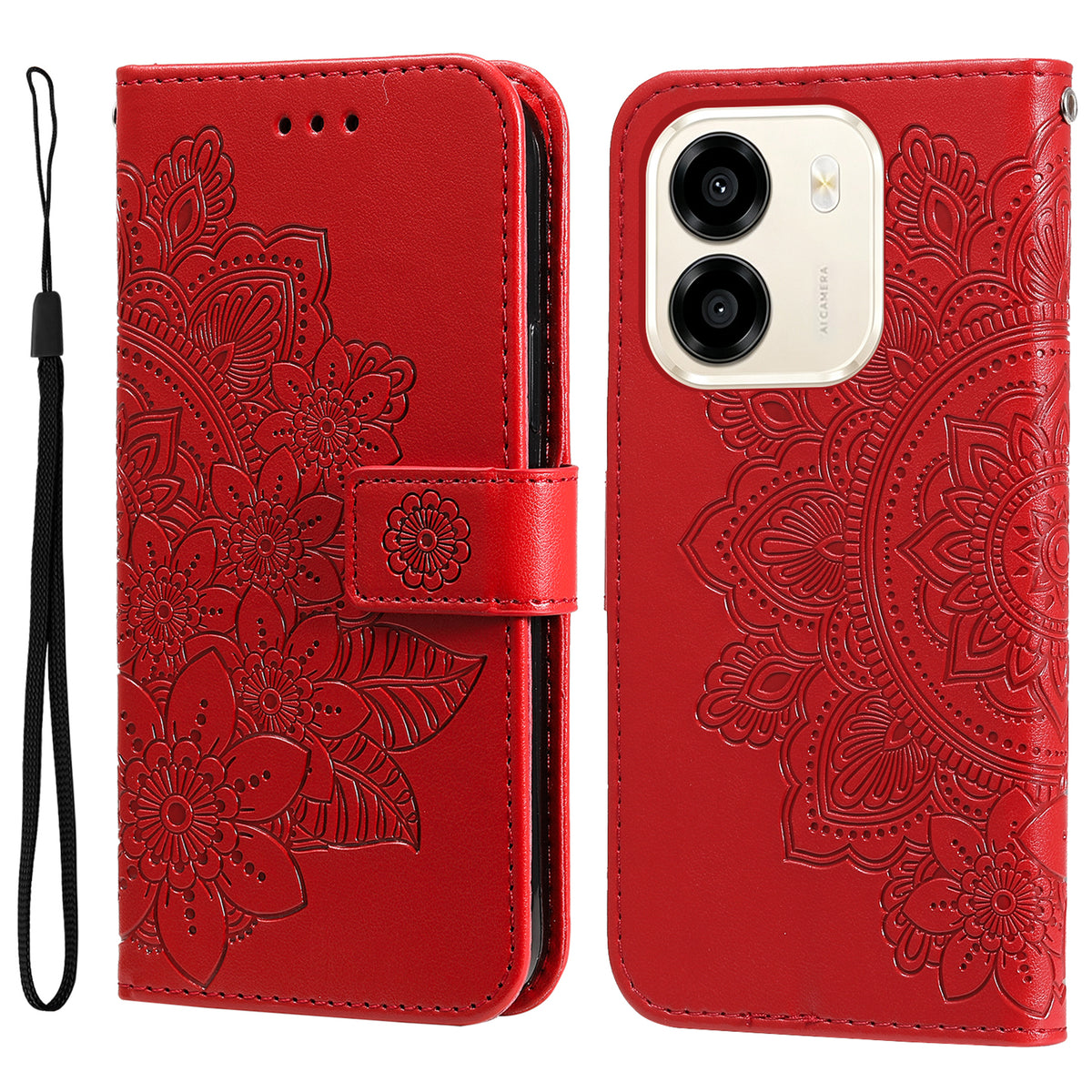 For Honor X7e 4G / Honor Play 80 Plus 5G / Honor X6e 4G Case Floral Pattern PU Leather Wallet Stand Phone Cover