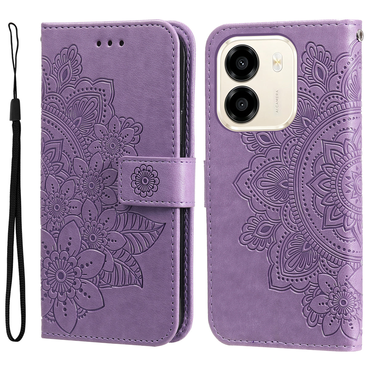 For Honor X7e 4G / Honor Play 80 Plus 5G / Honor X6e 4G Case Floral Pattern PU Leather Wallet Stand Phone Cover