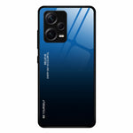 For Xiaomi Redmi Note 12 Pro+ 5G Gradient Color Tempered Glass Hard PC Soft TPU Case Shockproof Cell Phone Cover