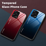For Xiaomi Redmi Note 12 Pro+ 5G Gradient Color Tempered Glass Hard PC Soft TPU Case Shockproof Cell Phone Cover