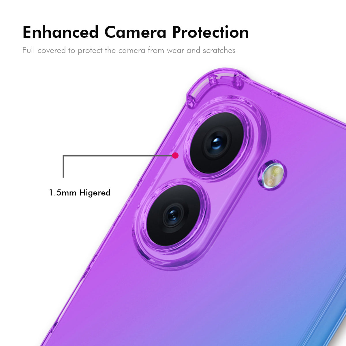ENKAY til Honor X7e 4G TPU Cover Tyknet Fire Hjørner Drop-proof Telefon Bagcover