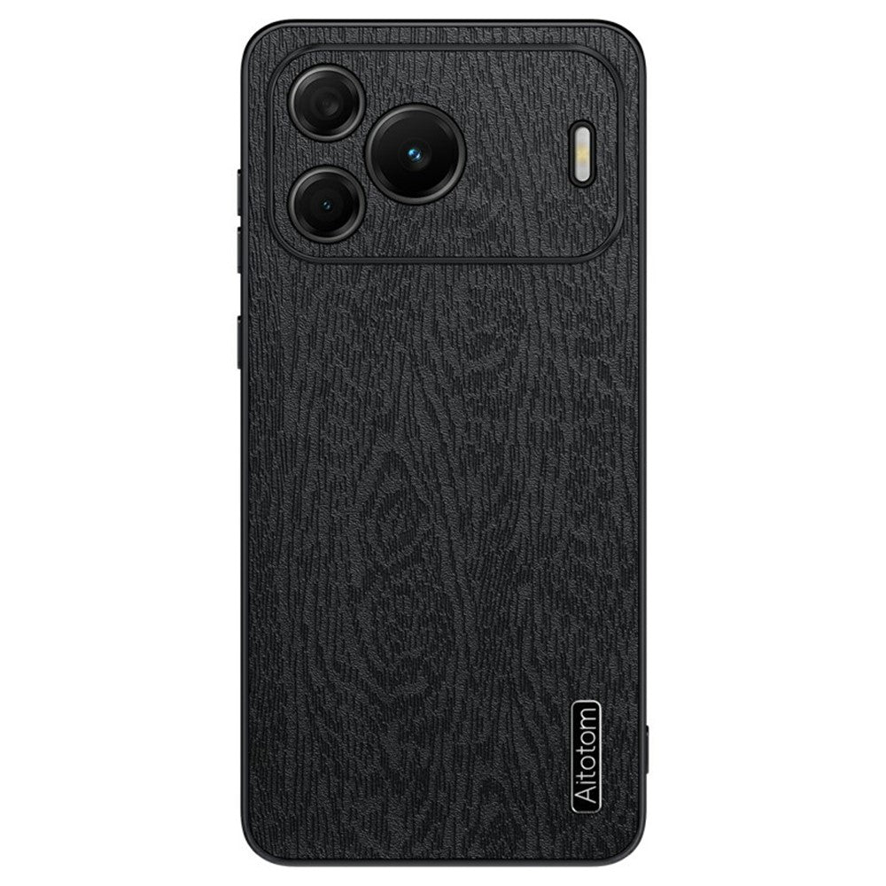 For Huawei nova 16 SE 5G Case Wood Texture PU Leather Coated PC TPU Phone Cover