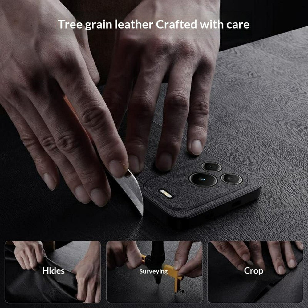 For Huawei nova 16 SE 5G Case Wood Texture PU Leather Coated PC TPU Phone Cover