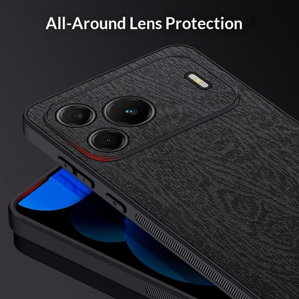For Huawei nova 16 SE 5G Case Wood Texture PU Leather Coated PC TPU Phone Cover