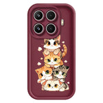 Xiaomi 17T TPU-skal med kattdesign och mönster, gummierat, halkfritt bakstycke