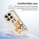 For Xiaomi 17 TPU Case Cat Stack Design Pattern Rubberized Anti-Slip Phone Back Cover
