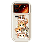 For Xiaomi 17 Pro TPU Case Cat Stack Design Pattern Rubberized Anti-Slip Phone Back Cover