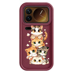 For Xiaomi 17 Pro TPU Case Cat Stack Design Pattern Rubberized Anti-Slip Phone Back Cover