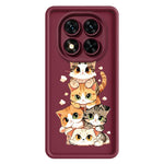 For Xiaomi Redmi Note 15 Pro 5G (Global) TPU Case Cat Stack Design Pattern Rubberized Anti-Slip Phone Back Cover