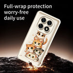 TPU Case For Xiaomi Redmi Note 15 5G (Global)  /  15 4G (Global)  /  Poco M8 5G Cat Stack Design Pattern Rubberized Anti-Slip Phone Back Cover