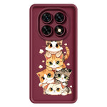 TPU Case For Xiaomi Redmi Note 15 5G (Global)  /  15 4G (Global)  /  Poco M8 5G Cat Stack Design Pattern Rubberized Anti-Slip Phone Back Cover