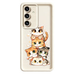 Samsung Galaxy S26+ TPU-skal med kattmotiv, gummierat, halkfritt bakstycke