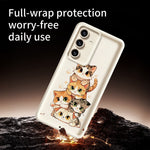 Samsung Galaxy S26+ TPU-skal med kattmotiv, gummierat, halkfritt bakstycke