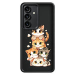 Samsung Galaxy S26+ TPU-skal med kattmotiv, gummierat, halkfritt bakstycke