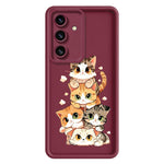 Samsung Galaxy S26+ TPU-skal med kattmotiv, gummierat, halkfritt bakstycke