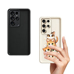 Samsung Galaxy S26 Ultra TPU-skal med kattmotiv, gummierat, halkfritt bakstycke