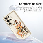 Samsung Galaxy S26 Ultra TPU-skal med kattmotiv, gummierat, halkfritt bakstycke