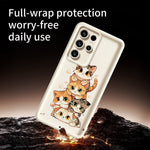 Samsung Galaxy S26 Ultra TPU-skal med kattmotiv, gummierat, halkfritt bakstycke