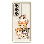 Samsung Galaxy A37 5G TPU-skal med kattmotiv, gummierat, halkfritt bakstycke