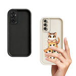 TPU-skal för Samsung Galaxy A18 5G / A18 4G / A17 5G / A17 4G, kattmönster, gummierat, halkfritt bakstycke