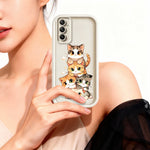 TPU-skal för Samsung Galaxy A18 5G / A18 4G / A17 5G / A17 4G, kattmönster, gummierat, halkfritt bakstycke