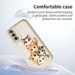 TPU-skal för Samsung Galaxy A18 5G / A18 4G / A17 5G / A17 4G, kattmönster, gummierat, halkfritt bakstycke