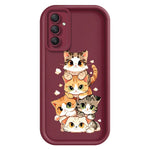 TPU-skal för Samsung Galaxy A18 5G / A18 4G / A17 5G / A17 4G, kattmönster, gummierat, halkfritt bakstycke