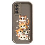TPU-skal för Samsung Galaxy A18 5G / A18 4G / A17 5G / A17 4G, kattmönster, gummierat, halkfritt bakstycke