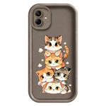 Samsung Galaxy A08 4G / A07 4G / A07s 4G TPU-skal Kattstackdesignmönster Gummerat halkfritt bakstycke