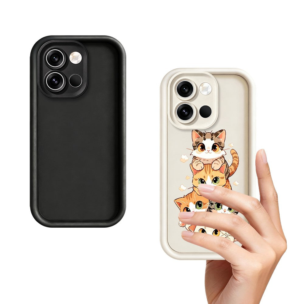 For OnePlus Nord 6 5G TPU Case Cat Stack Design Pattern Rubberized Anti-Slip Phone Back Cover