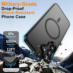 For Samsung Galaxy S25 Magnetic Case TPU + PC Phone Cover with High Aluminium-Silicon Glass Screen Protector + PC Camera Lens Protector