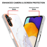 For Samsung Galaxy A34 5G TPU Case with IMD Marble Pattern Electroplated Back Cover