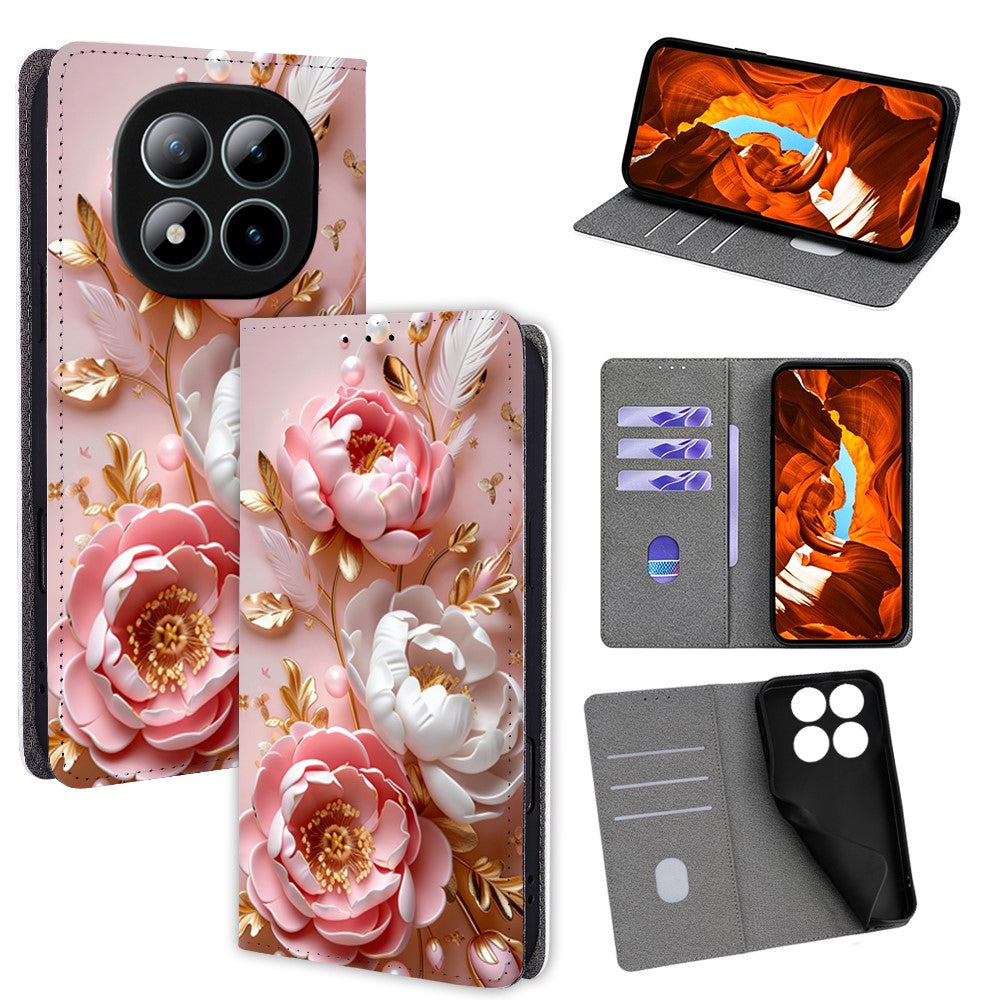 For Xiaomi Redmi Note 15 5G (Global) / Poco M8 5G Case Pattern Printed Magnetic Closure PU Leather Wallet Phone Cover