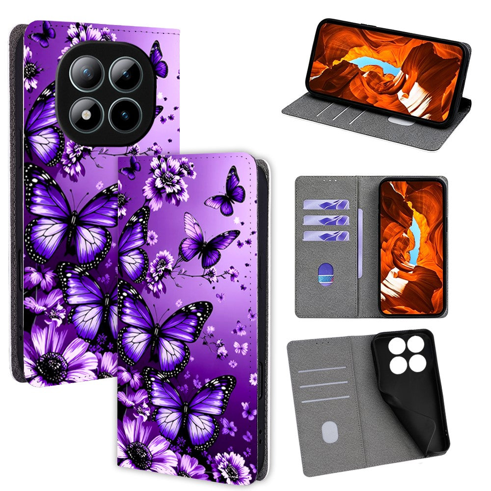 For Xiaomi Redmi Note 15 5G (Global) / Poco M8 5G Case Pattern Printed Magnetic Closure PU Leather Wallet Phone Cover