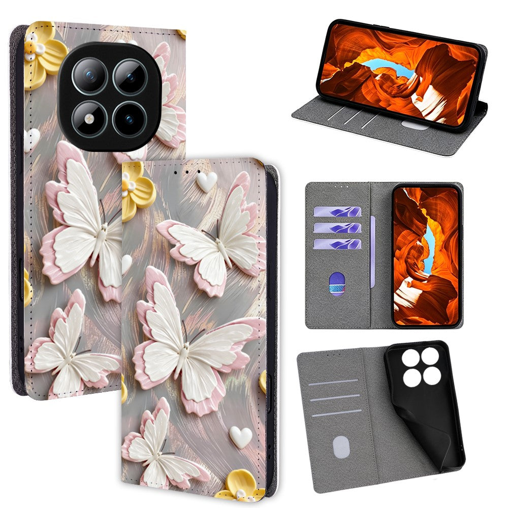 For Xiaomi Redmi Note 15 Pro 5G (Global) Case Pattern Printed Magnetic Closure PU Leather Wallet Phone Cover