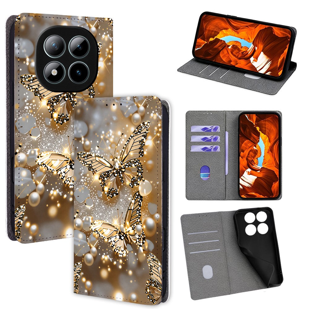 For Xiaomi Redmi Note 15 Pro 5G (Global) Case Pattern Printed Magnetic Closure PU Leather Wallet Phone Cover