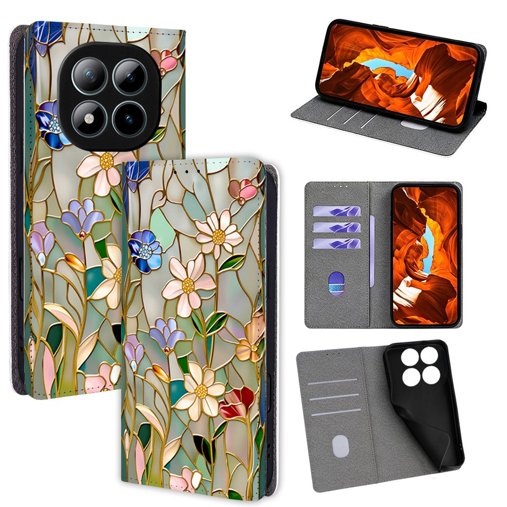 For Xiaomi Redmi Note 15 Pro 5G (Global) Case Pattern Printed Magnetic Closure PU Leather Wallet Phone Cover