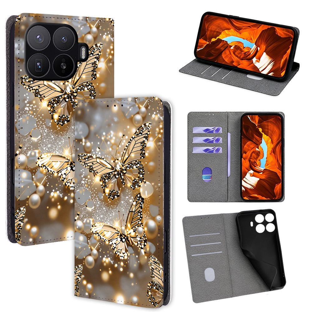 For Xiaomi 17T Pro Case Pattern Printed Magnetic Closure PU Leather Wallet Phone Cover