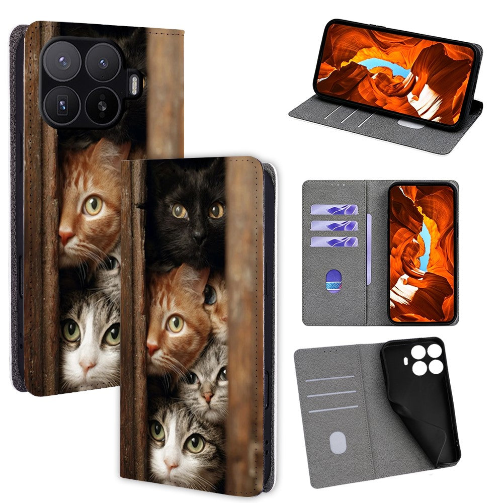 For Xiaomi 17T Pro Case Pattern Printed Magnetic Closure PU Leather Wallet Phone Cover