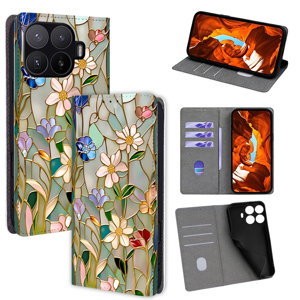 For Xiaomi 17T Pro Case Pattern Printed Magnetic Closure PU Leather Wallet Phone Cover