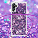 Til Samsung Galaxy A34 5G TPU Cover Quicksand Design Mobilcover med Snor