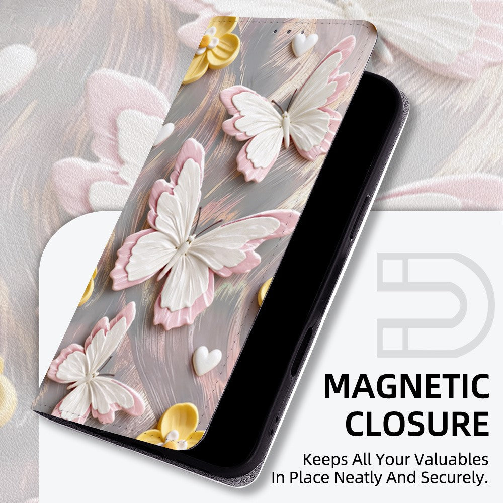 Samsung Galaxy A57 5G-skal Mönstertryckt Magnetisk Stängning PU-läder Plånboksfodral
